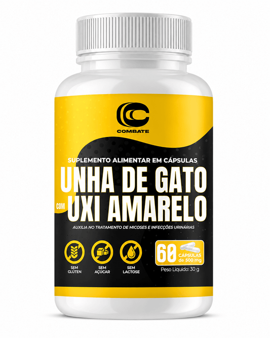 Unha de Gato com Uxi Amarelo Combate (60 Cápsulas) – Composto Natural para Saúde Feminina, Anti-inflamatório e Suporte Imunológico - vittamartins